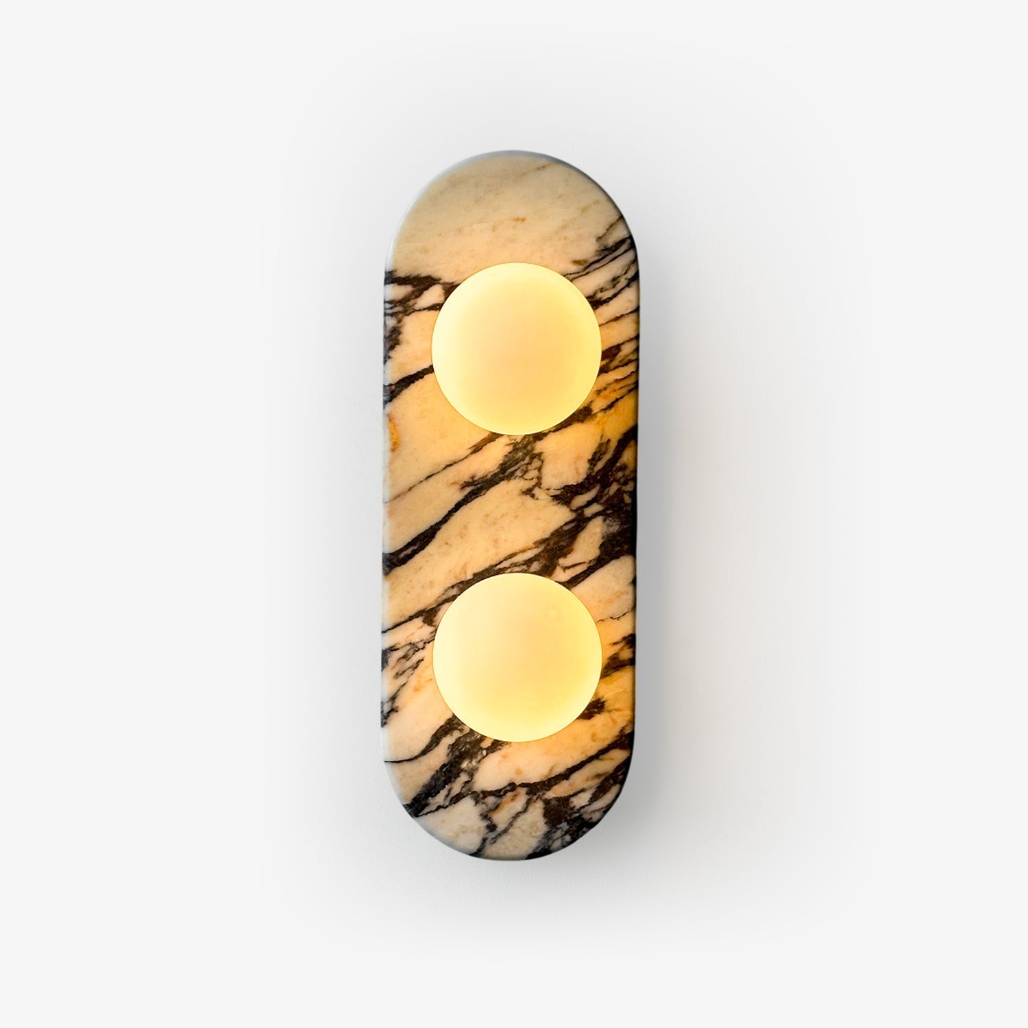 Dunoir Elegance Unique Glass Marble Wall Lamp-Neutral Decor