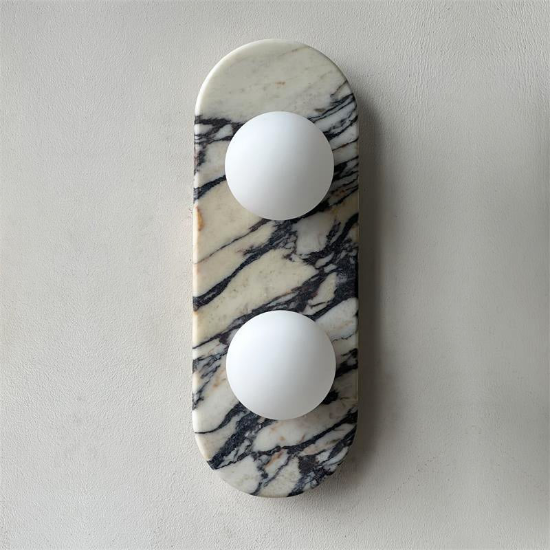 Dunoir Elegance Unique Glass Marble Wall Lamp-Neutral Decor