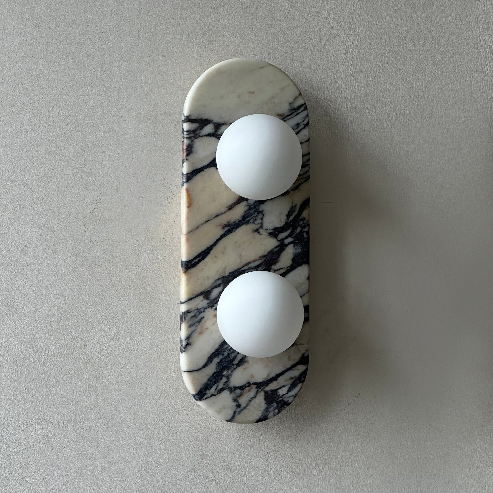 Dunoir Elegance Unique Glass Marble Wall Lamp-Neutral Decor