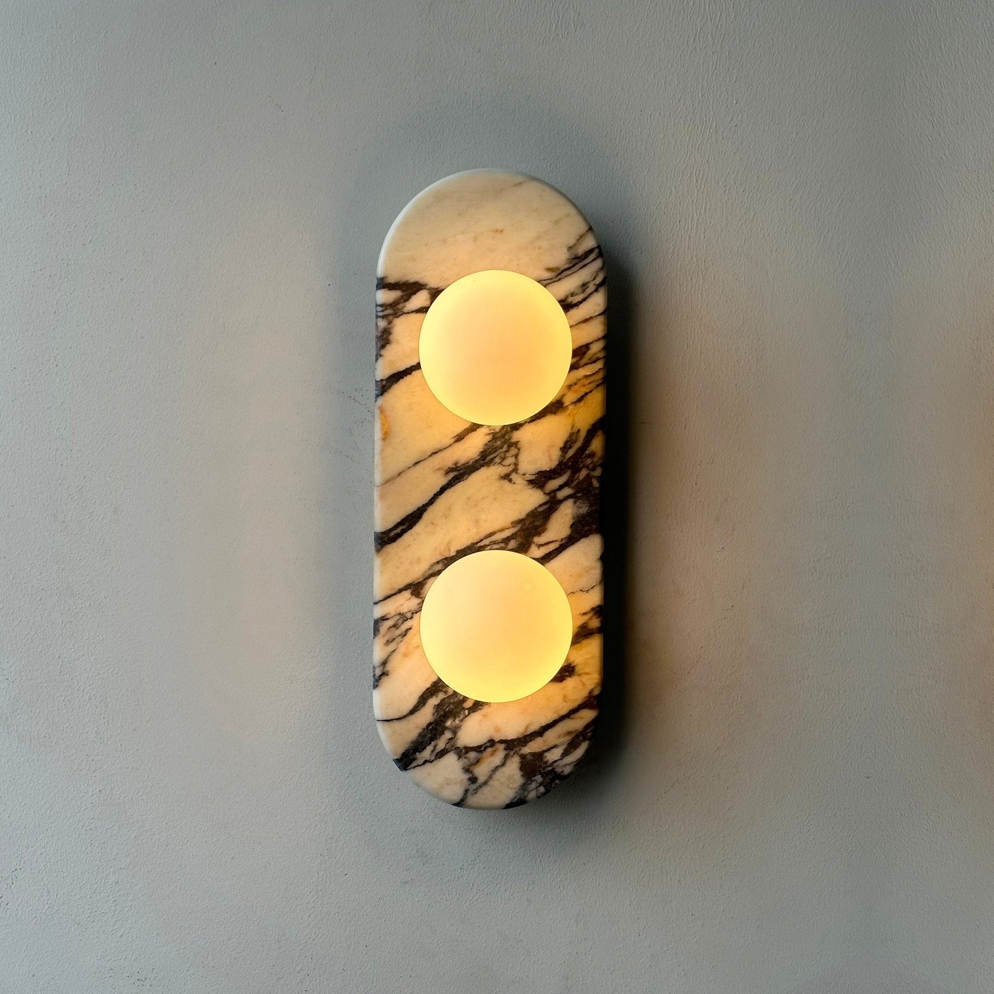 Dunoir Elegance Unique Glass Marble Wall Lamp-Neutral Decor