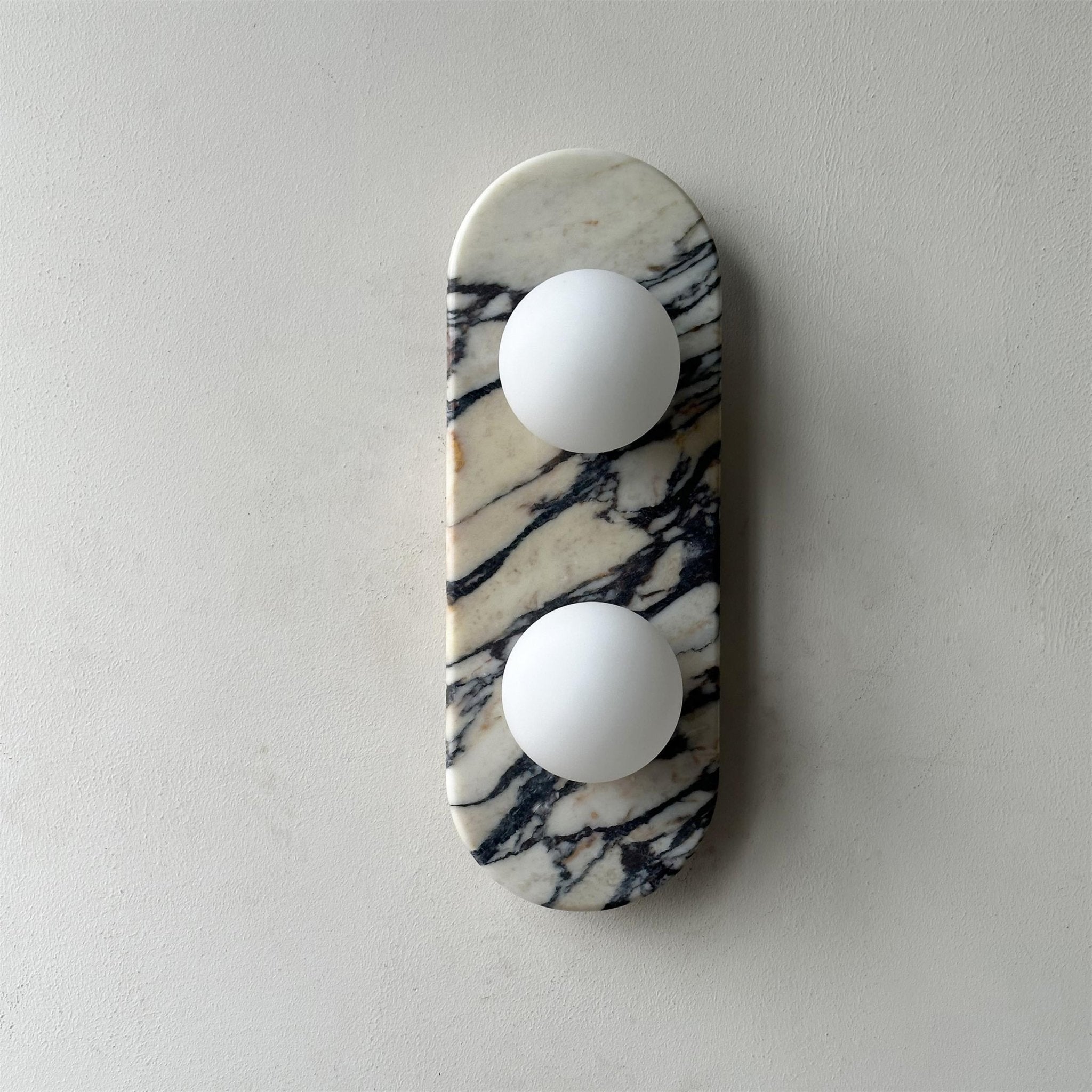 Dunoir Elegance Unique Glass Marble Wall Lamp-Neutral Decor