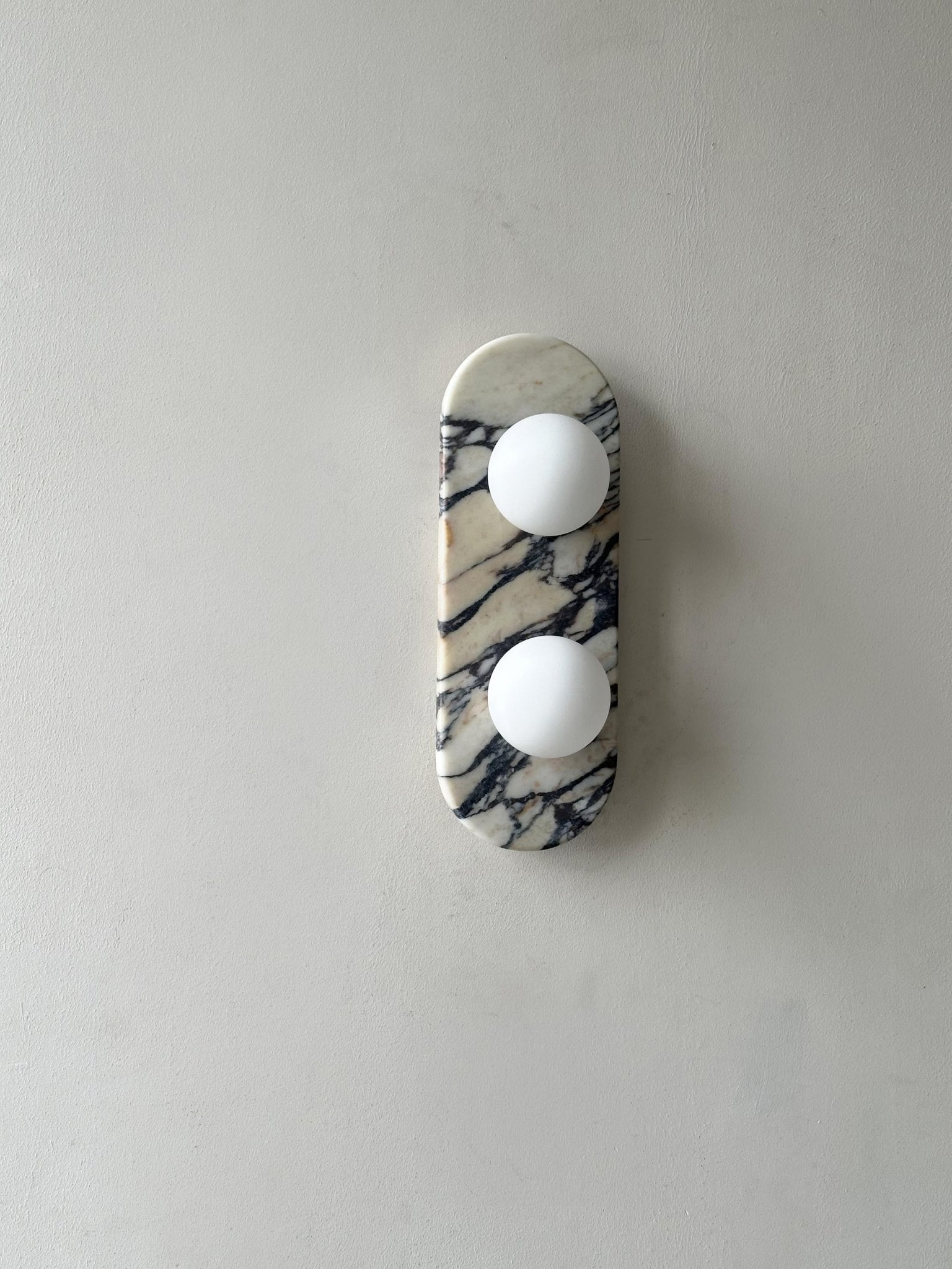Dunoir Elegance Unique Glass Marble Wall Lamp-Neutral Decor