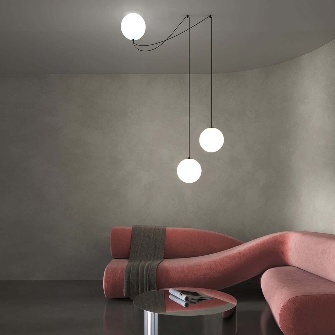 Asteris Multi Globe Pendant Lamp-Neutral Decor