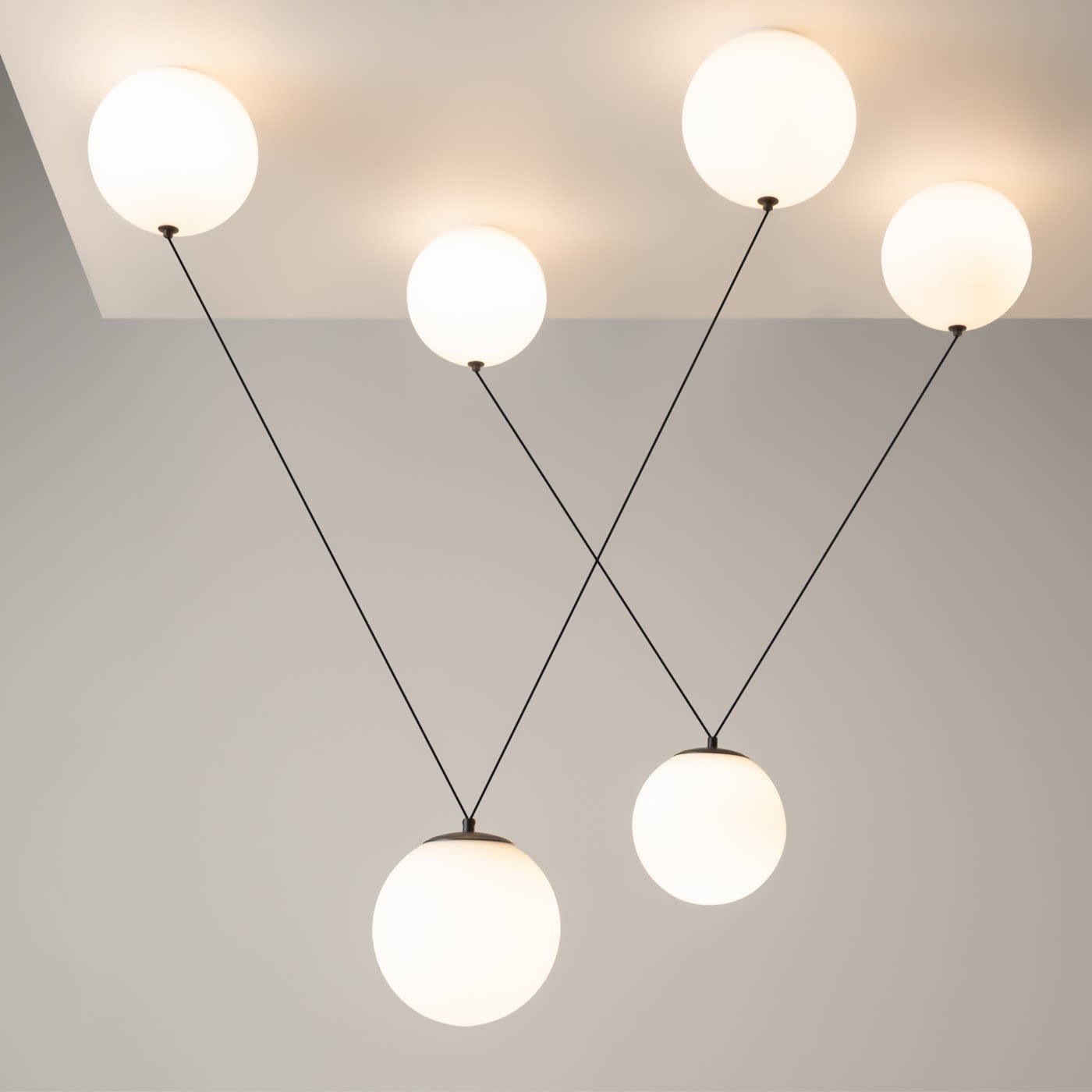 Asteris Multi Globe Pendant Lamp-Neutral Decor