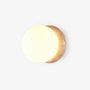 Caliror Round-Plate Travertine Wall Light-Neutral Decor