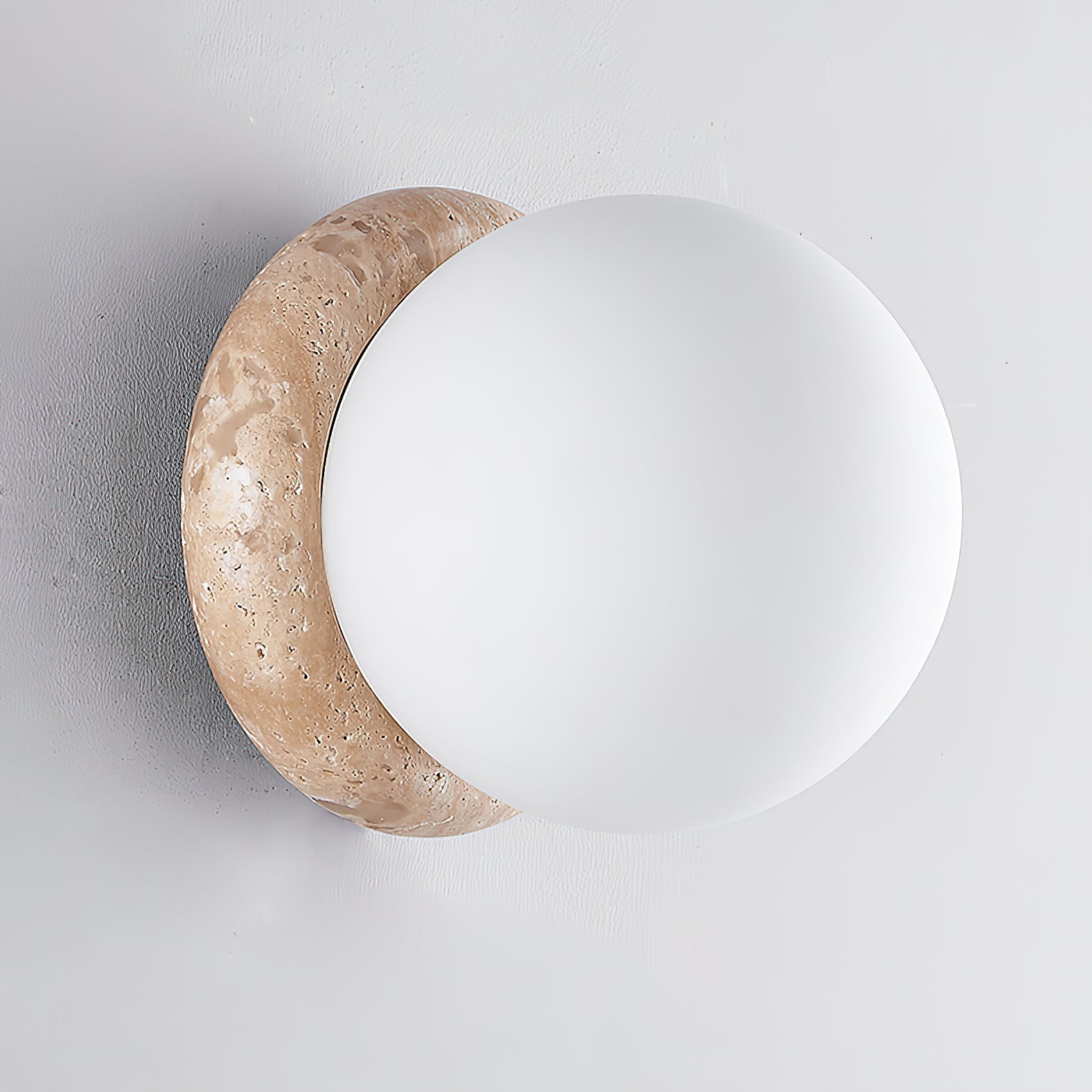 Blikuvys Modern Minimalist Travertine Glass Wall Lamp
