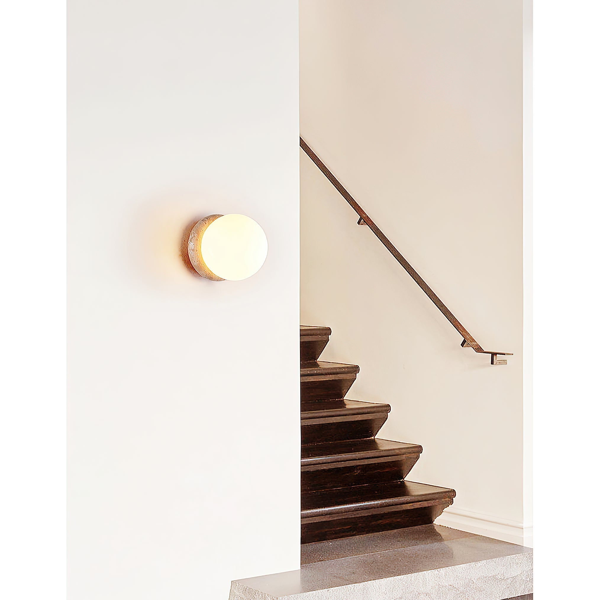 Blikuvys Modern Minimalist Travertine Glass Wall Lamp