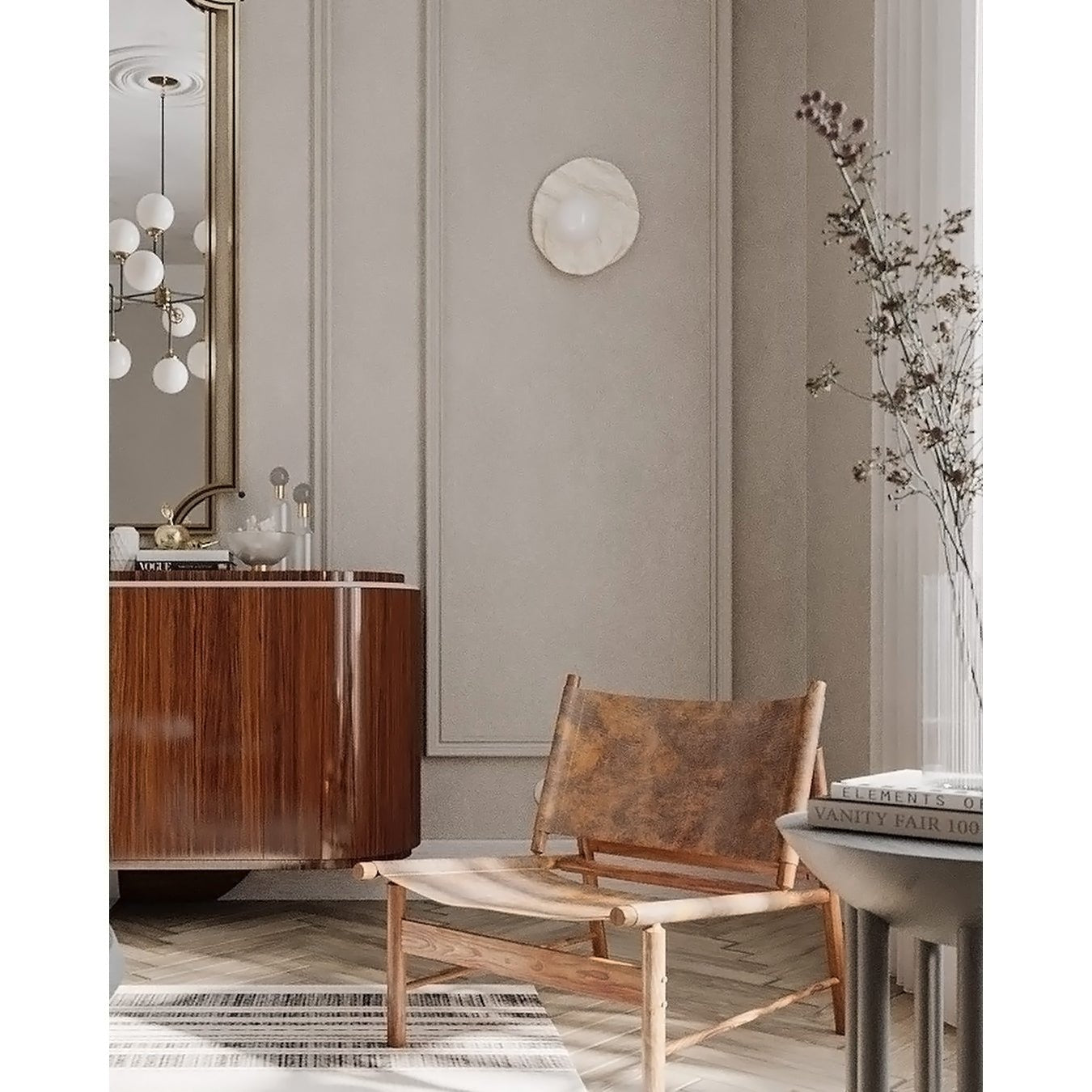 Alorarae Organic Alabaster Wall Light-Neutral Decor