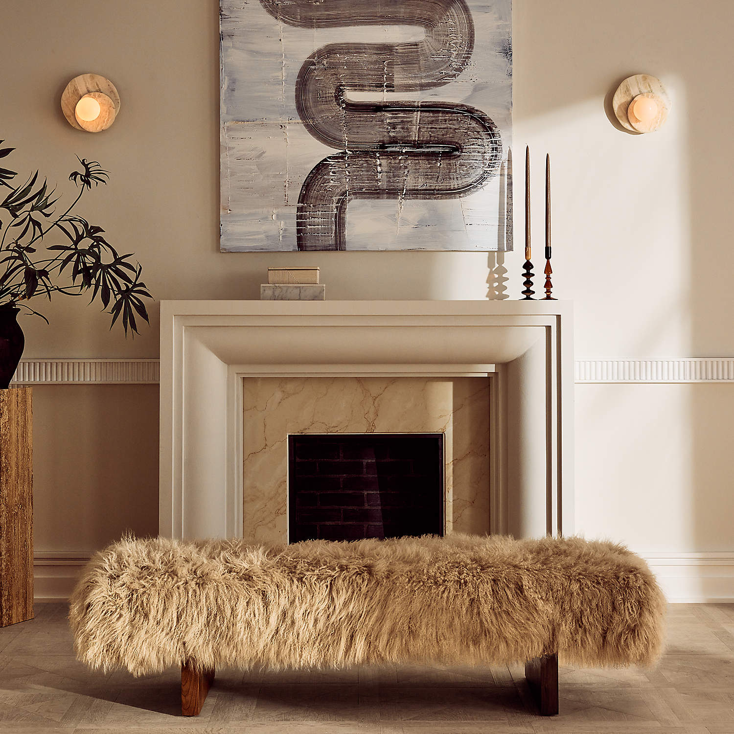Alorarae Organic Alabaster Wall Light-Neutral Decor