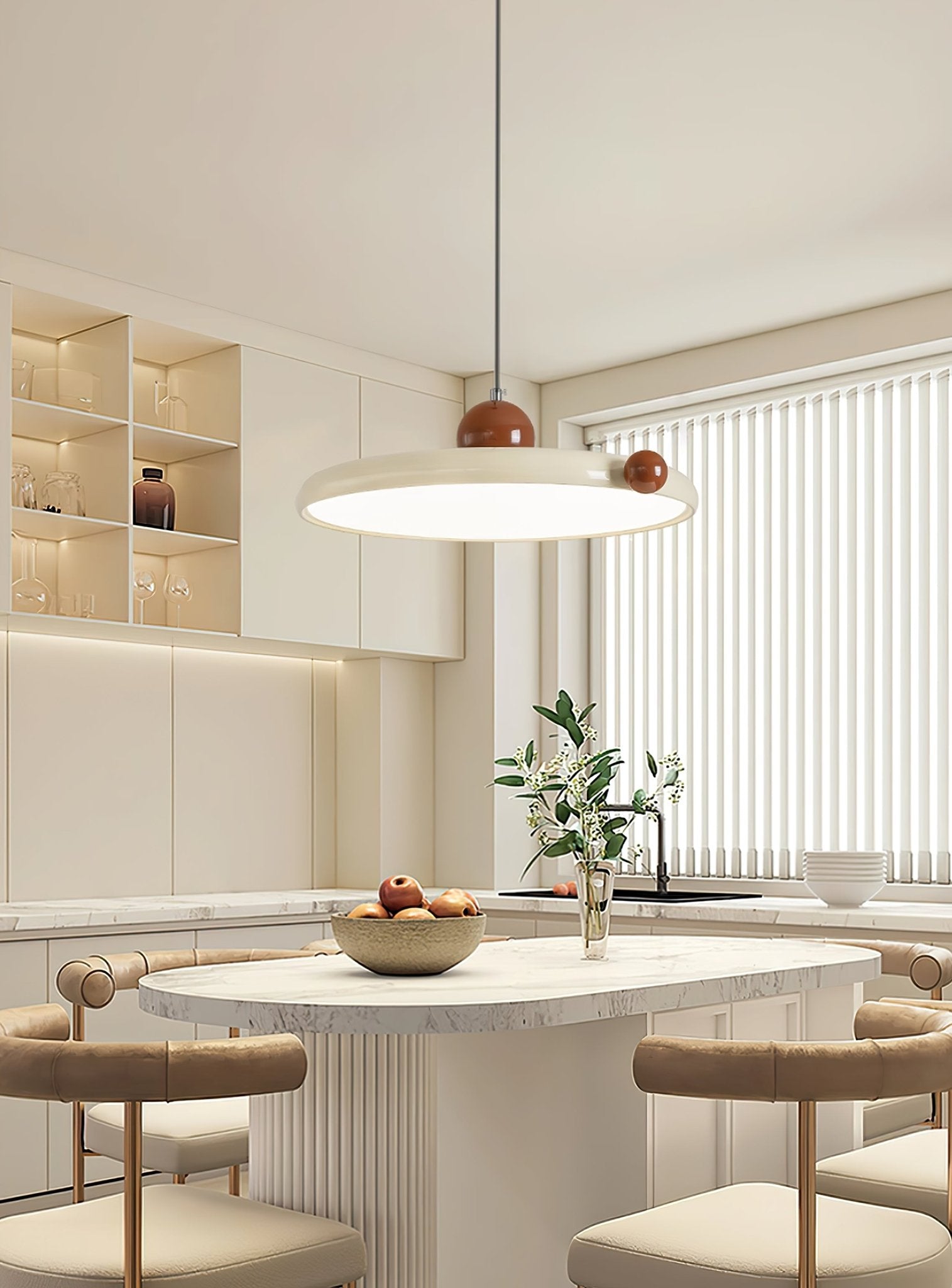 Zyndel Round Pendant Light-Neutral Decor