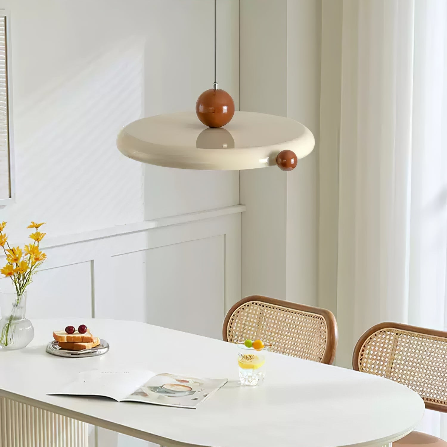 Zyndel Round Pendant Light-Neutral Decor
