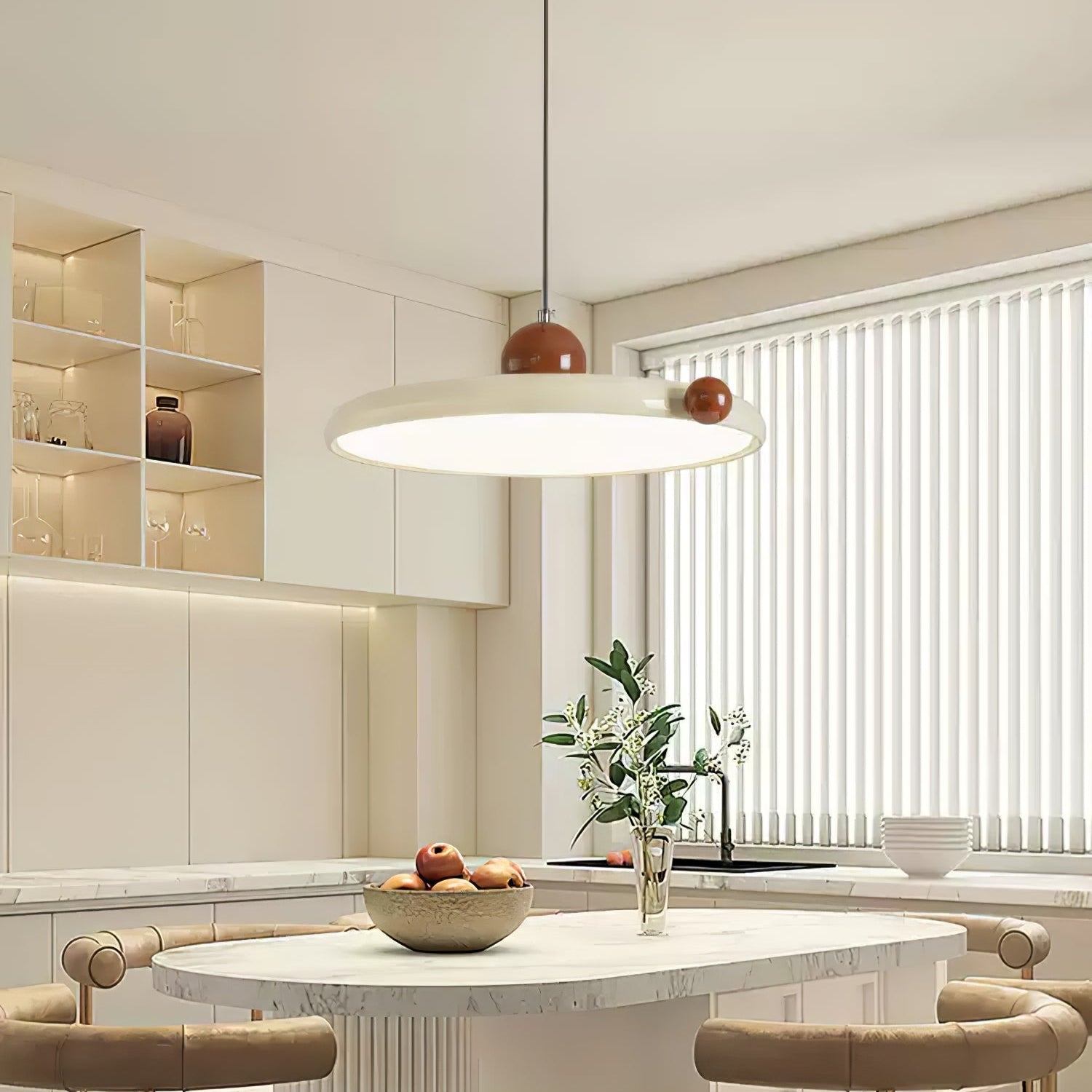 Zyndel Round Pendant Light-Neutral Decor