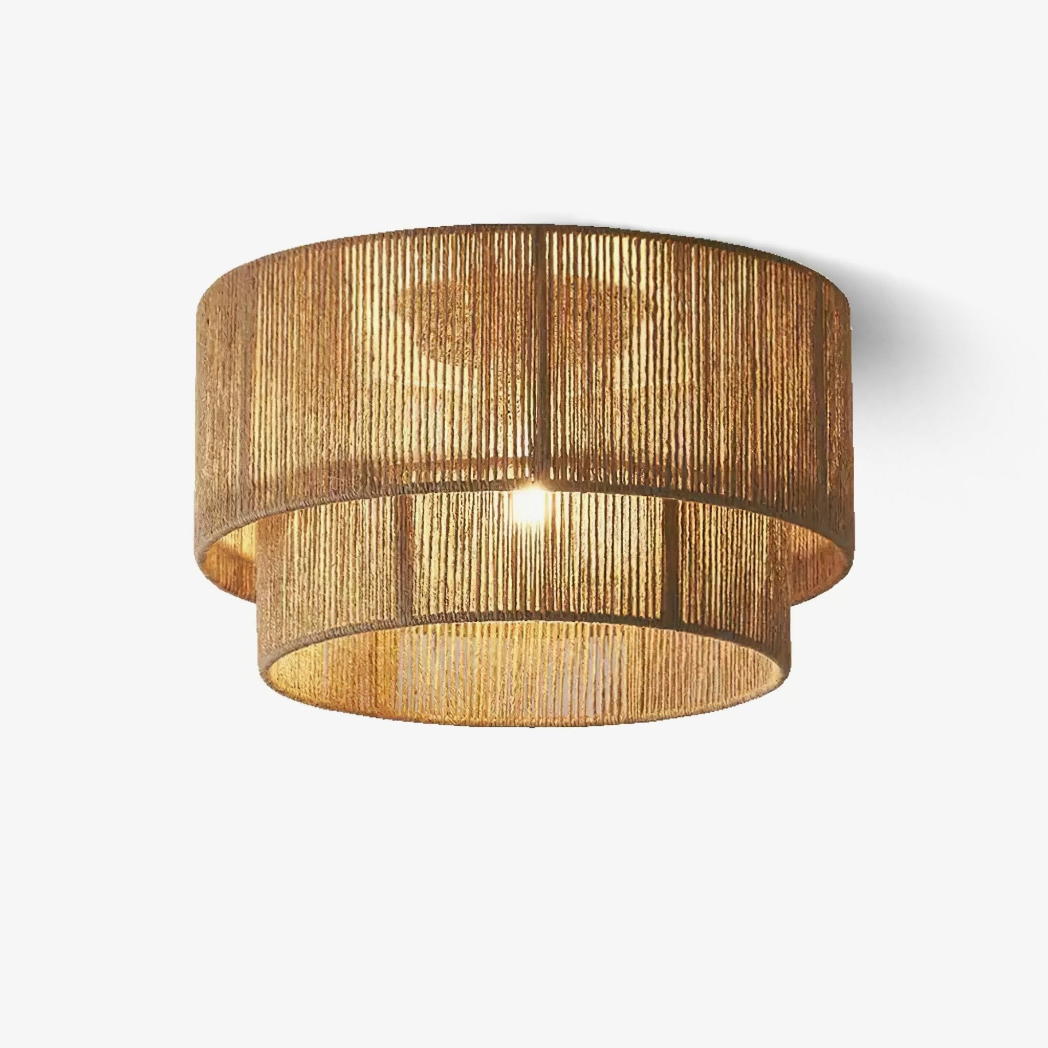Cevynara Elegance Natural Woven Ceiling Lamp-Neutral Decor