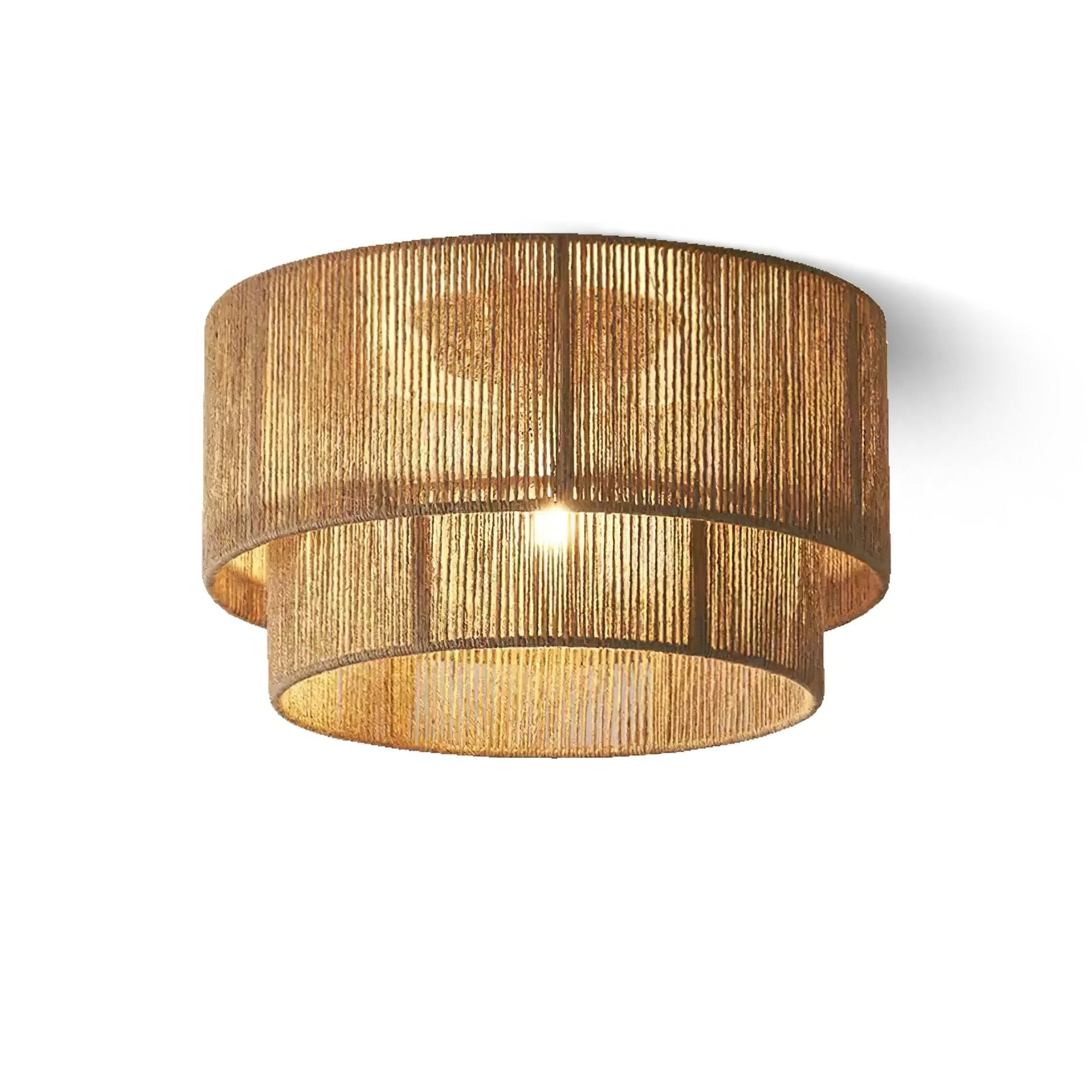 Cevynara Elegance Natural Woven Ceiling Lamp-Neutral Decor