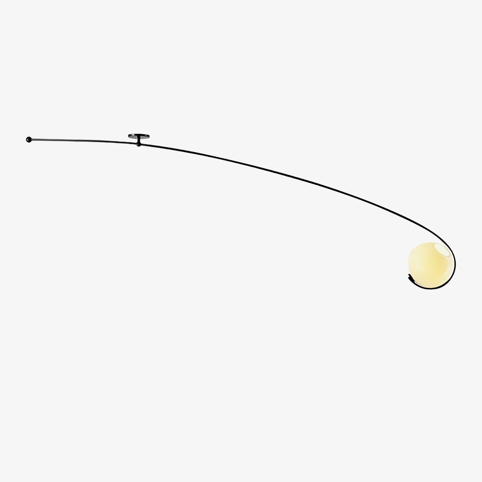 Elsoris Modern Minimalist Curve Glass Ceiling Lamp-Neutral Decor