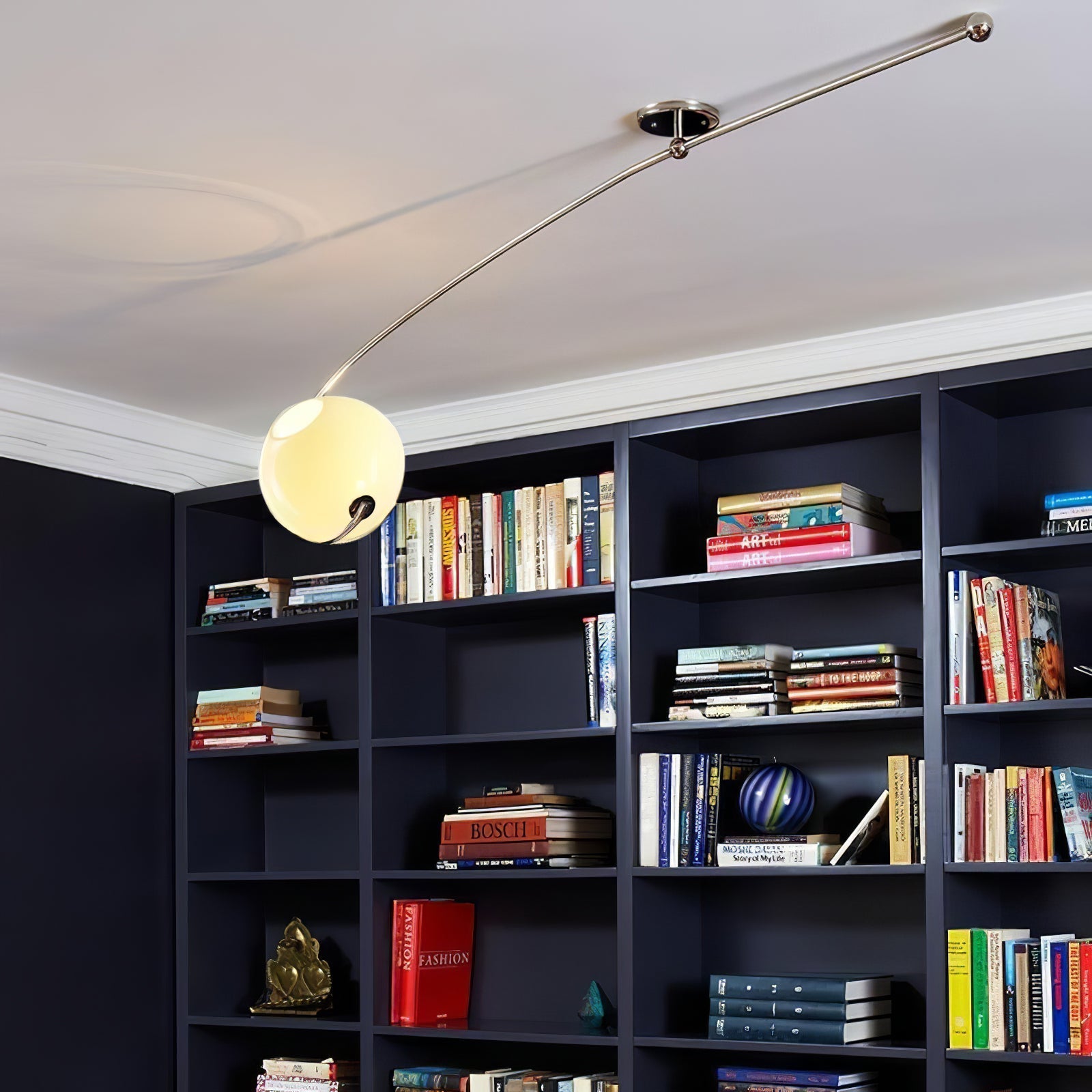 Elsoris Modern Minimalist Curve Glass Ceiling Lamp-Neutral Decor