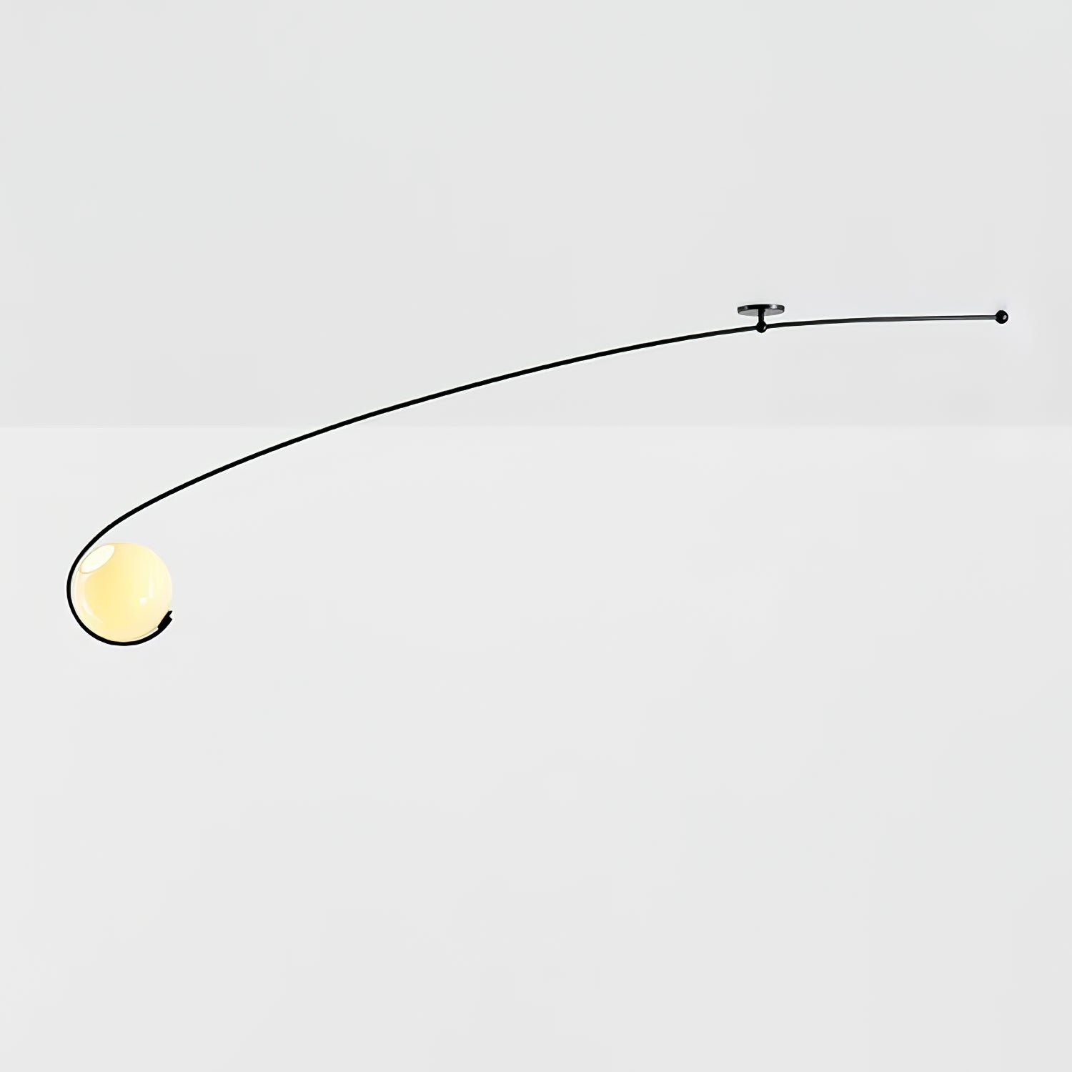 Elsoris Modern Minimalist Curve Glass Ceiling Lamp-Neutral Decor