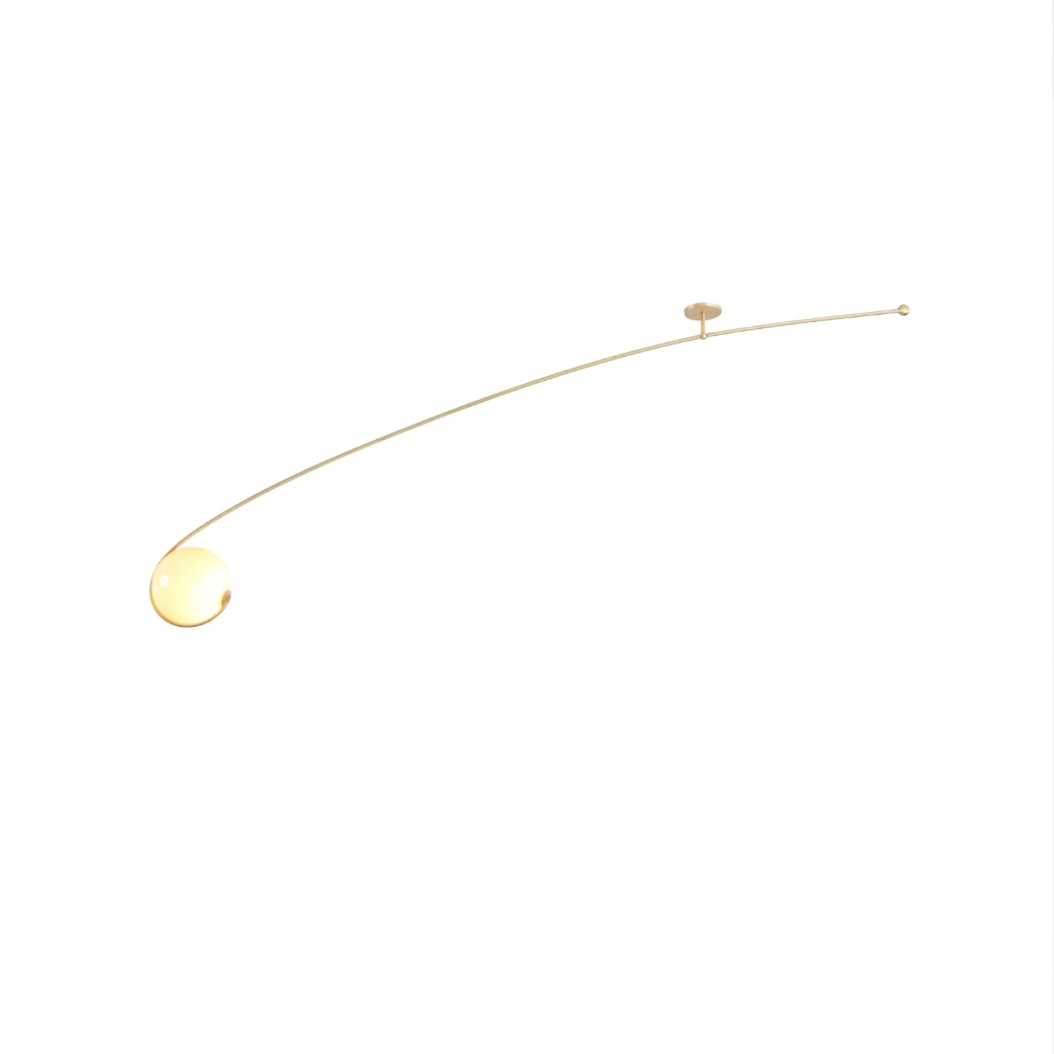 Elsoris Modern Minimalist Curve Glass Ceiling Lamp-Neutral Decor