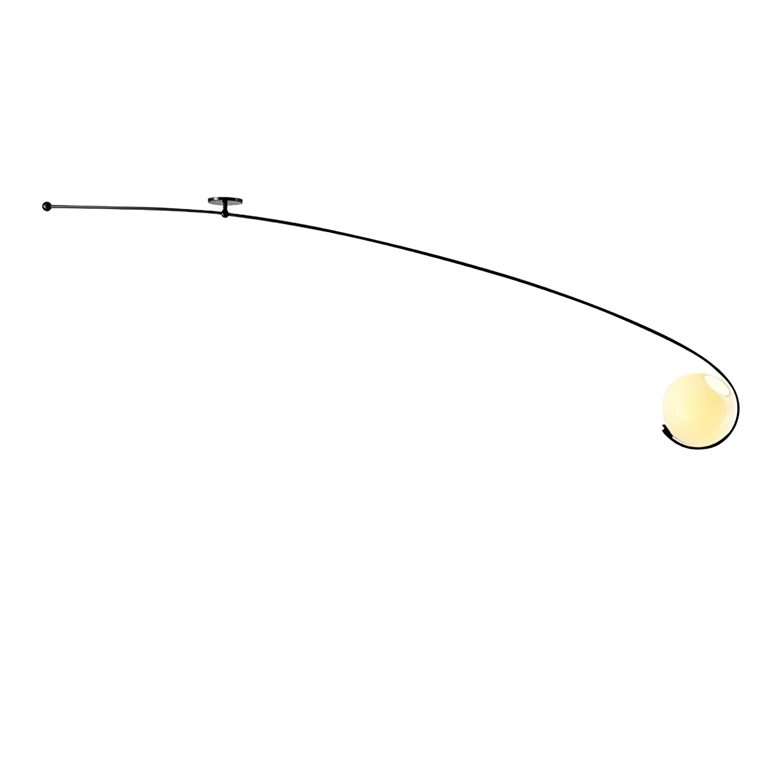 Elsoris Modern Minimalist Curve Glass Ceiling Lamp-Neutral Decor