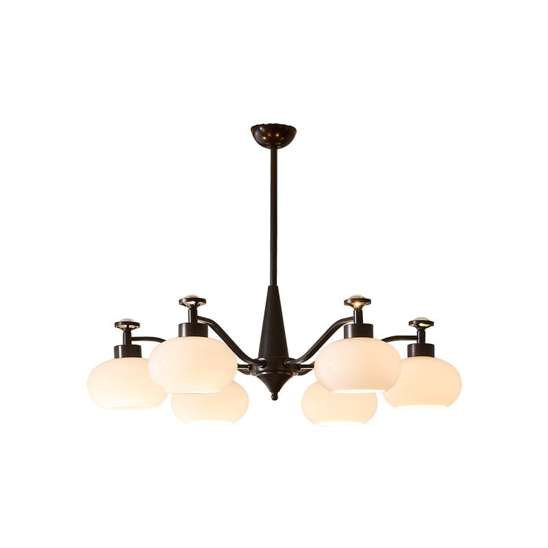 Althaen Elegance Vintage Glass Chandelier-Neutral Decor