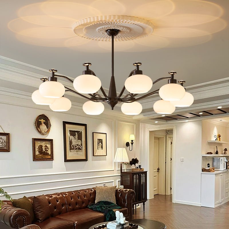 Althaen Elegance Vintage Glass Chandelier-Neutral Decor