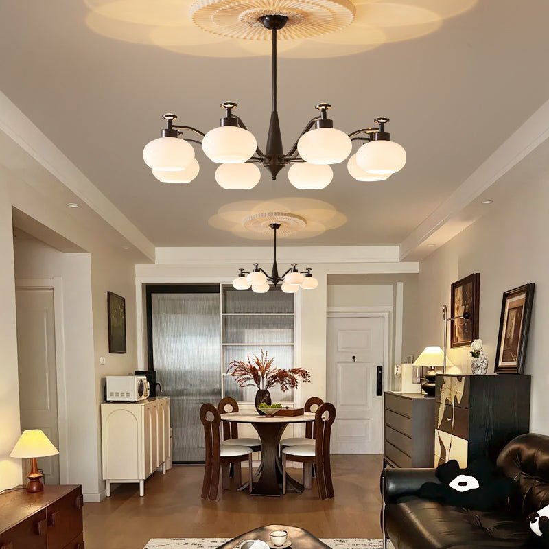 Althaen Elegance Vintage Glass Chandelier-Neutral Decor