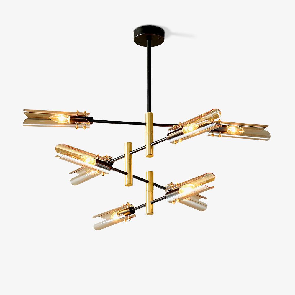 Eloz Chandelier Double 6-Light Modern-Neutral Decor