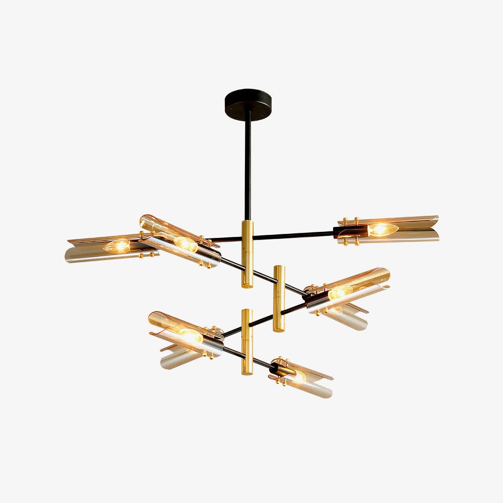 Eloz Chandelier Double 6-Light Modern-Neutral Decor