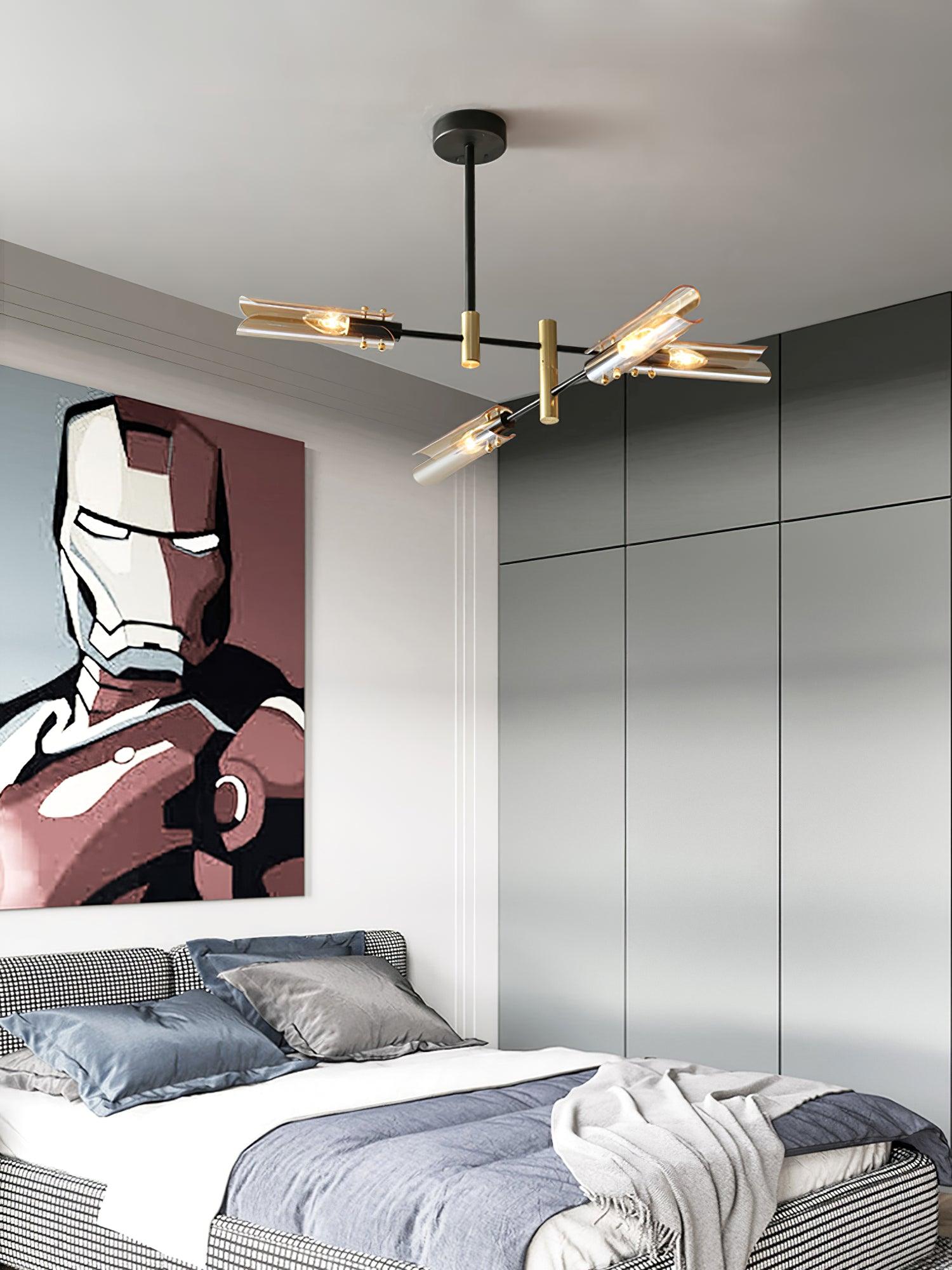 Eloz Chandelier Double 6-Light Modern-Neutral Decor