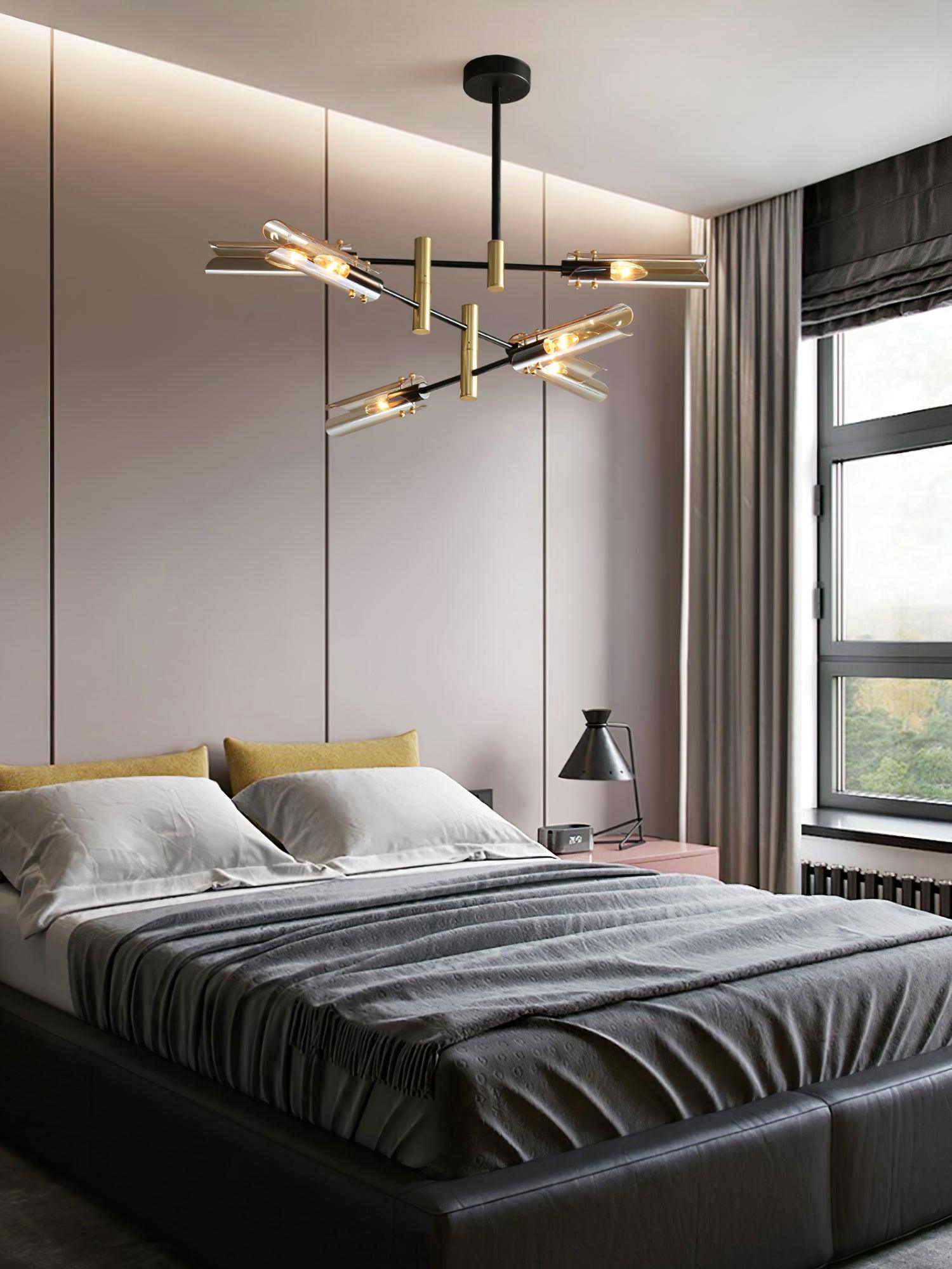 Eloz Chandelier Double 6-Light Modern-Neutral Decor