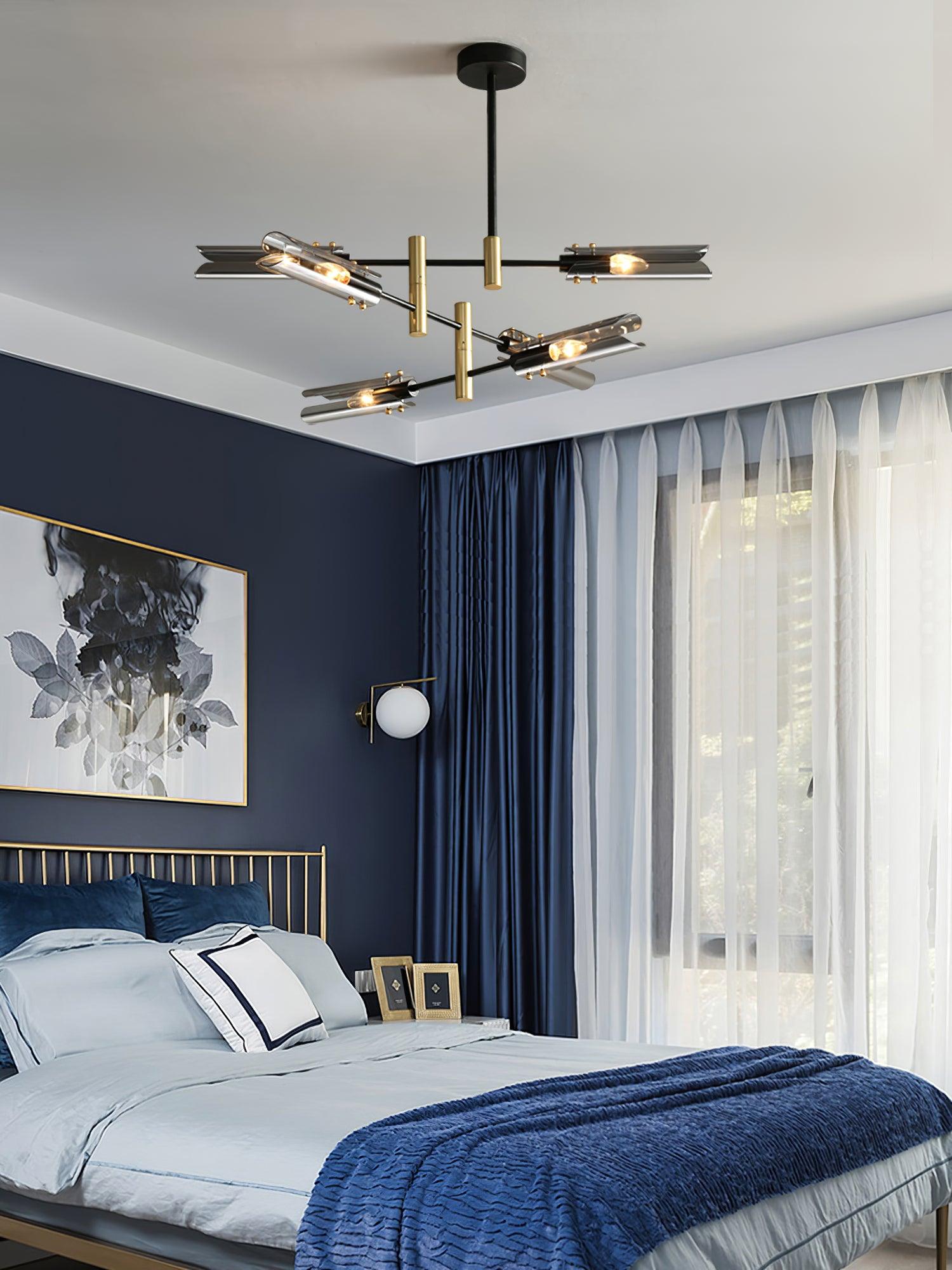 Eloz Chandelier Double 6-Light Modern-Neutral Decor