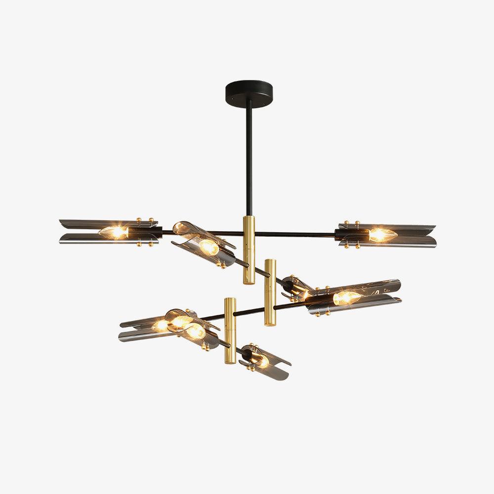 Eloz Chandelier Double 6-Light Modern-Neutral Decor