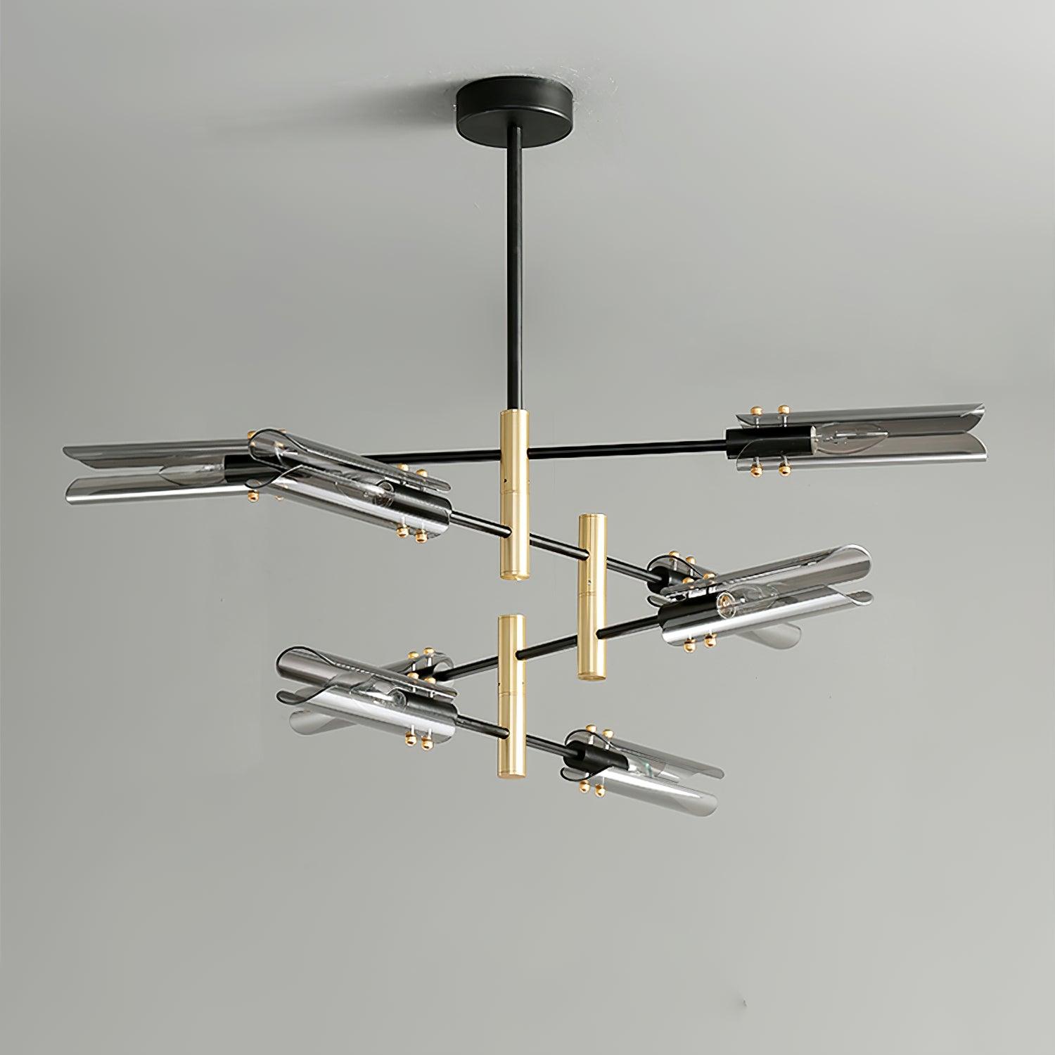 Eloz Chandelier Double 6-Light Modern-Neutral Decor