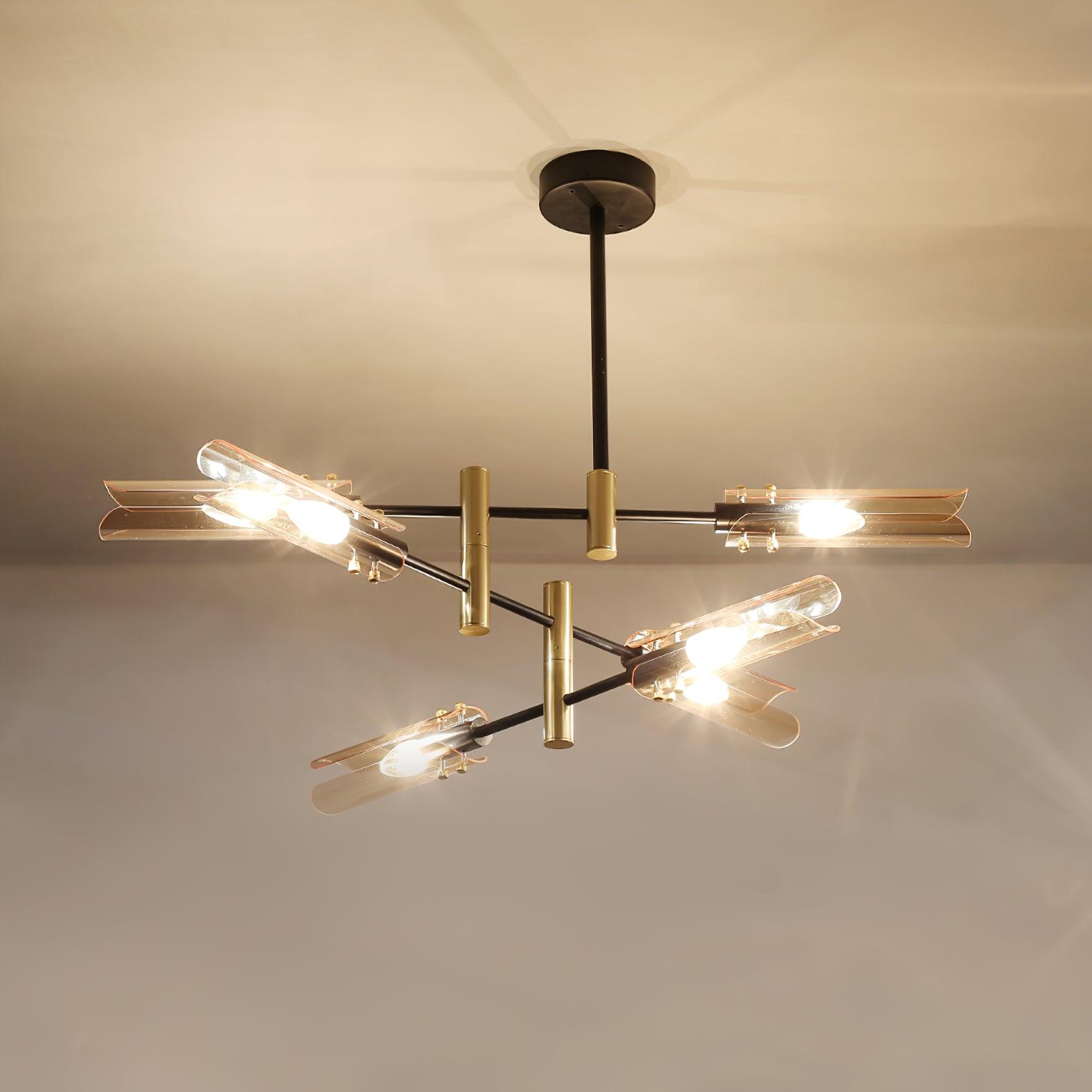 Eloz Chandelier Double 6-Light Modern-Neutral Decor