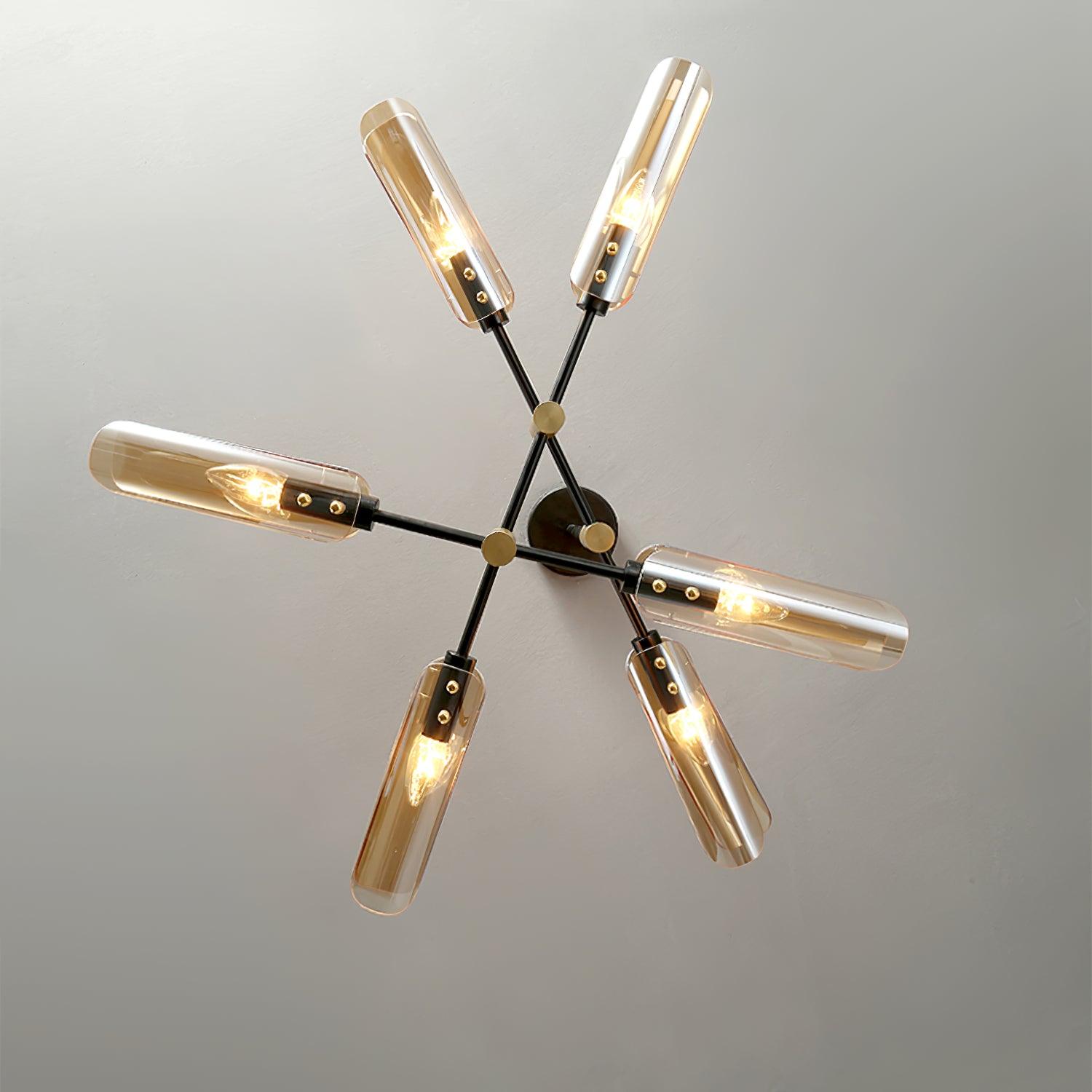 Eloz Chandelier Double 6-Light Modern-Neutral Decor