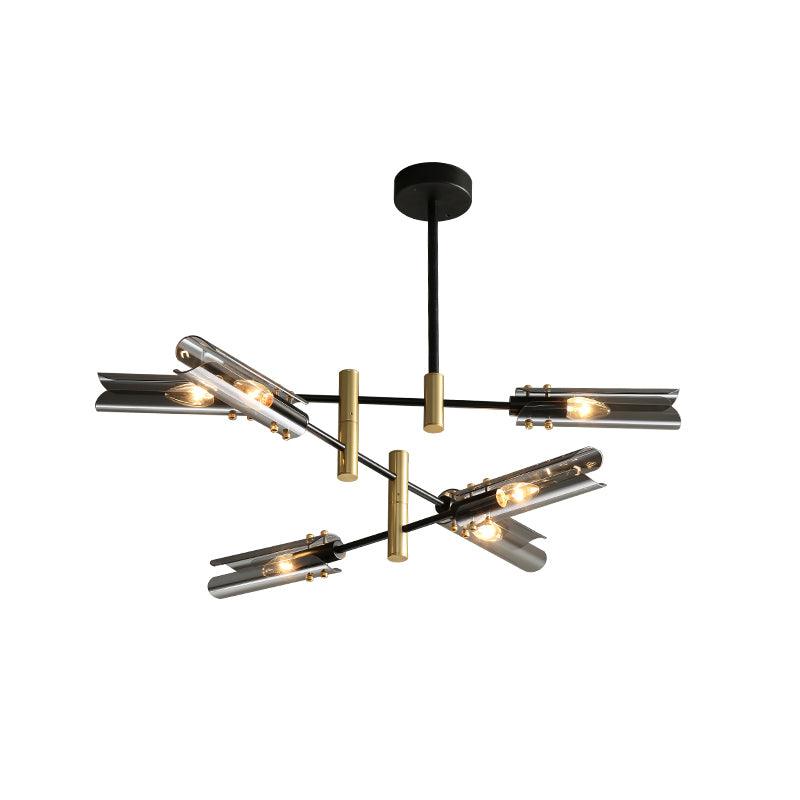 Eloz Chandelier Double 6-Light Modern-Neutral Decor