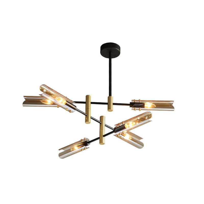 Eloz Chandelier Double 6-Light Modern-Neutral Decor