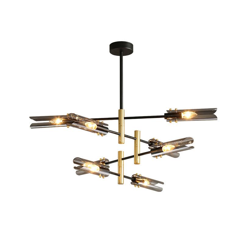 Eloz Chandelier Double 6-Light Modern-Neutral Decor