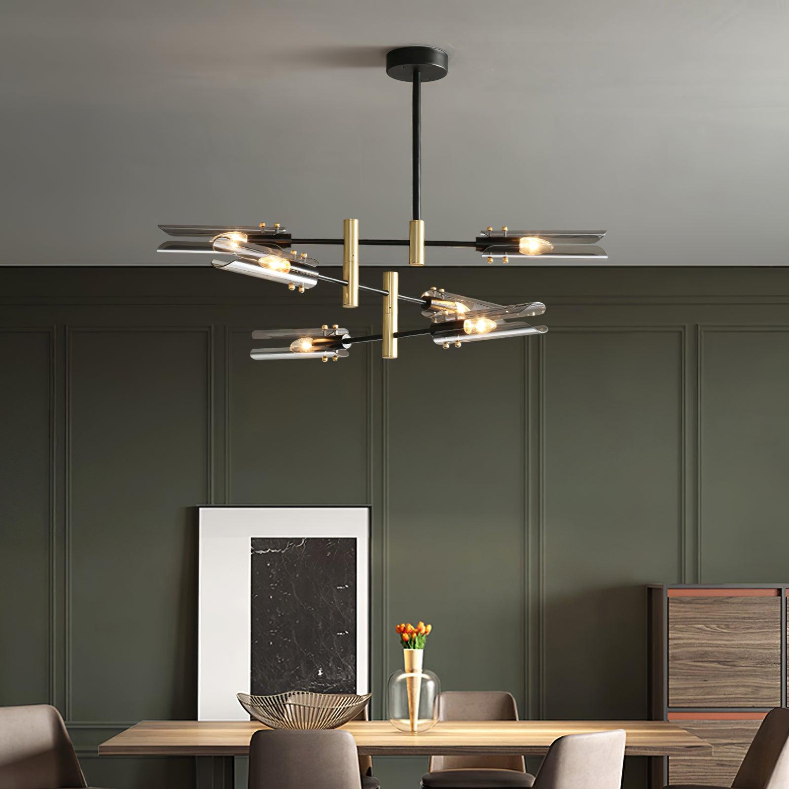 Eloz Chandelier Double 6-Light Modern-Neutral Decor