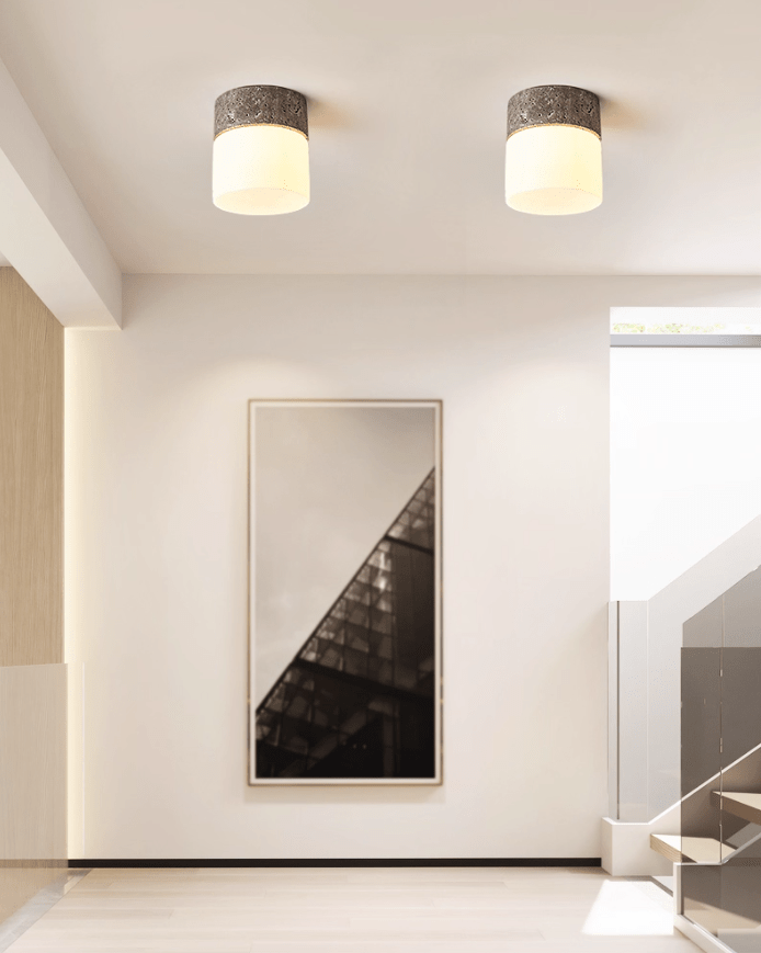 Astrid Travertine Ceiling Lamp-Neutral Decor