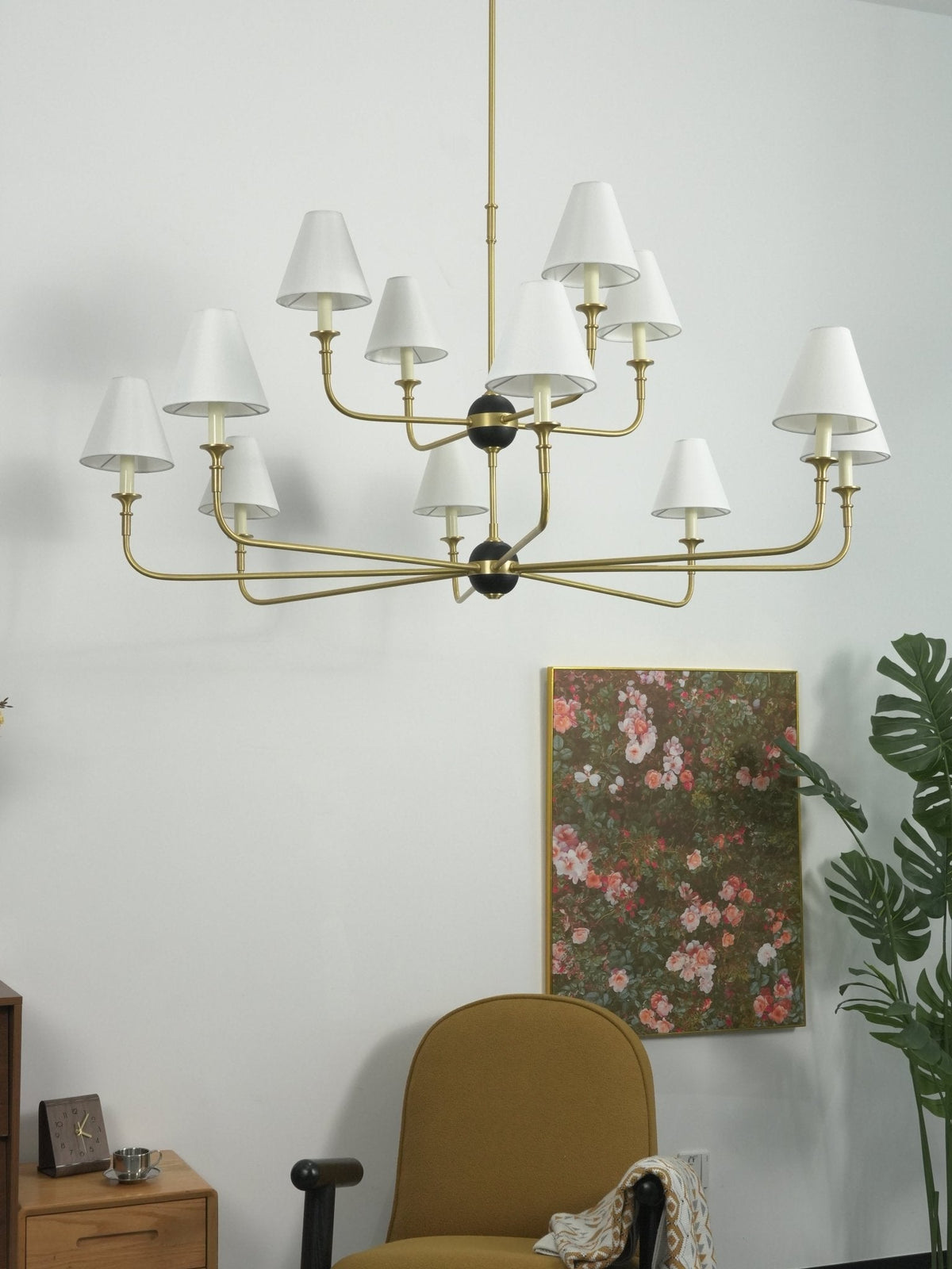 Astris Brass Chandelier-Neutral Decor