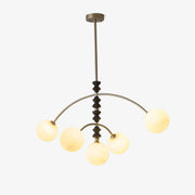 Cucarara Traditional Nordic Art Arc Wood Chandelier-Neutral Decor