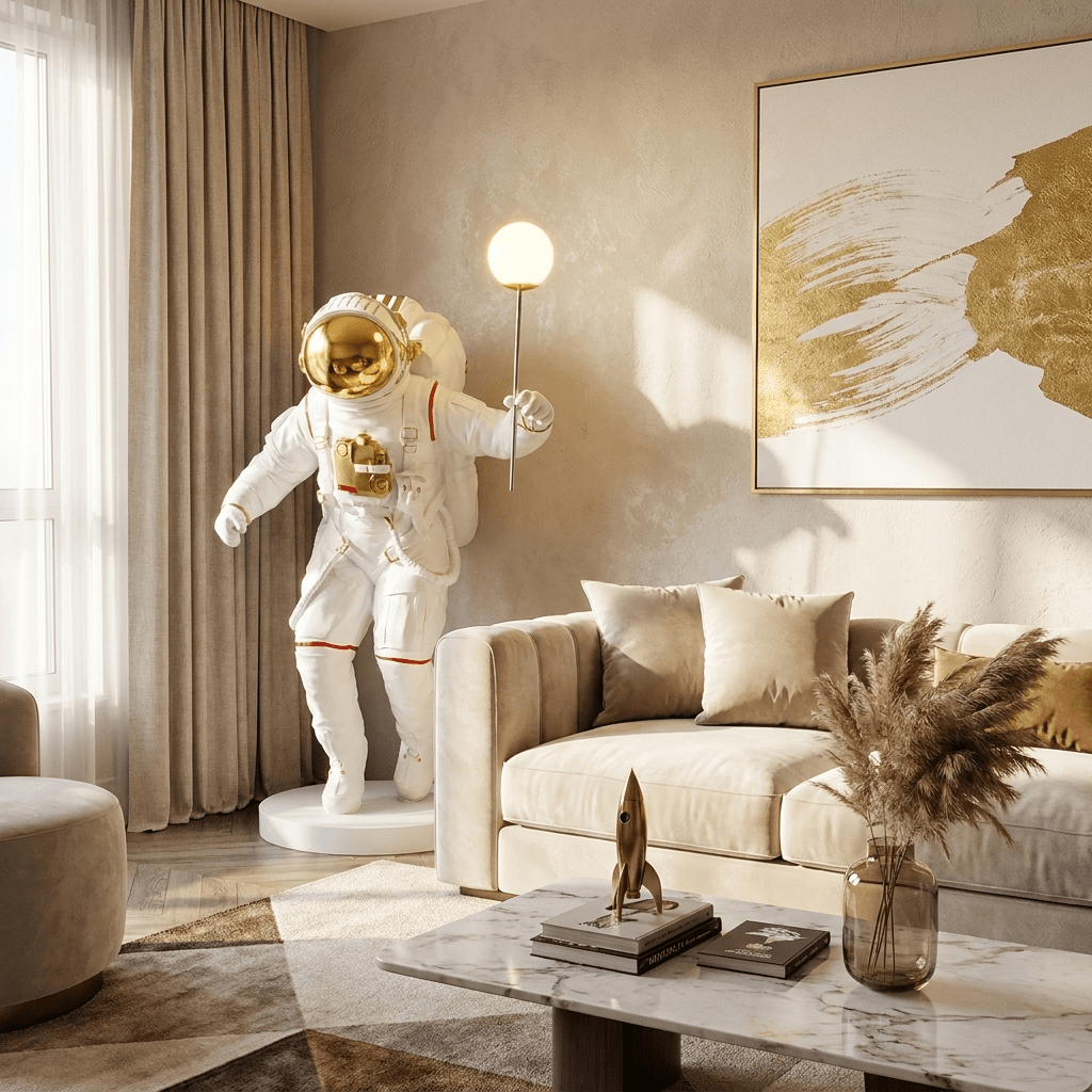 Astro Glow Floor Lamp-Neutral Decor