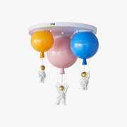 Vomino Ceiling Lamp Astronaut Glossy Balloon for Kid's Room-Neutral Decor