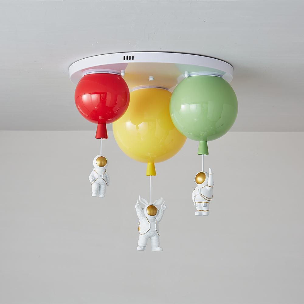 Vomino Ceiling Lamp Astronaut Glossy Balloon for Kid's Room-Neutral Decor