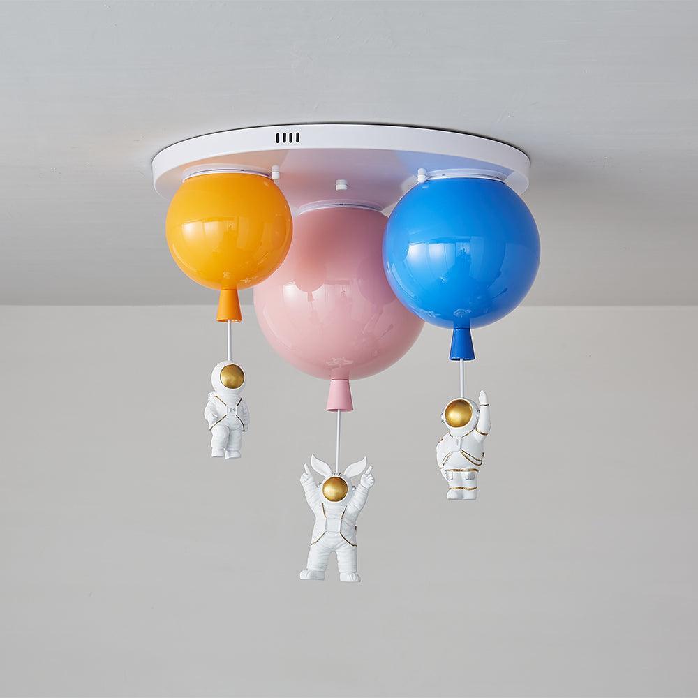 Vomino Ceiling Lamp Astronaut Glossy Balloon for Kid's Room-Neutral Decor
