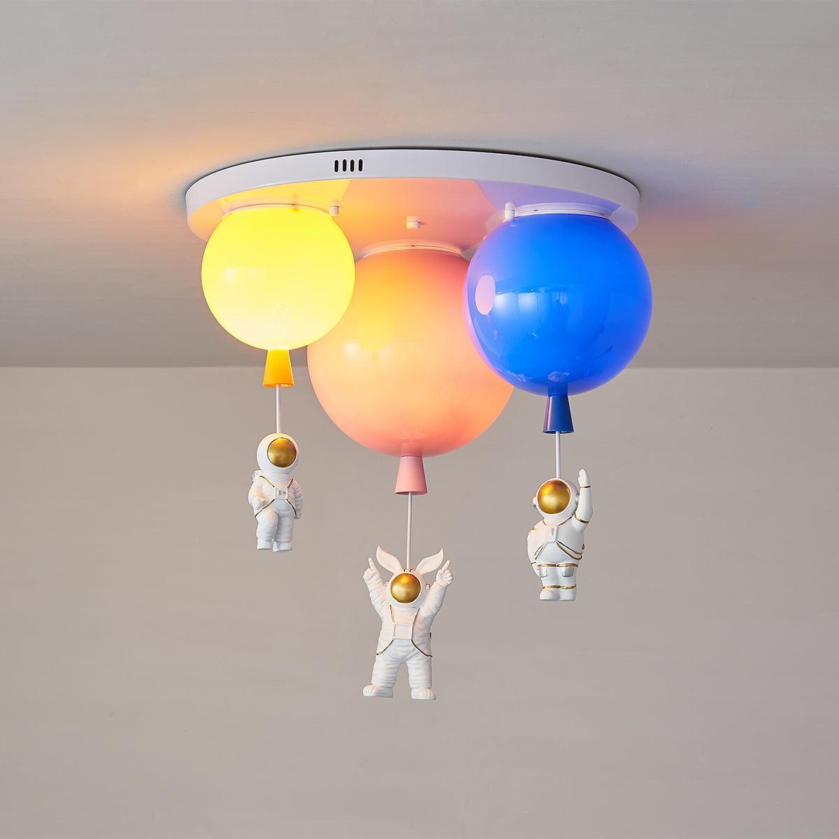 Vomino Ceiling Lamp Astronaut Glossy Balloon for Kid's Room-Neutral Decor