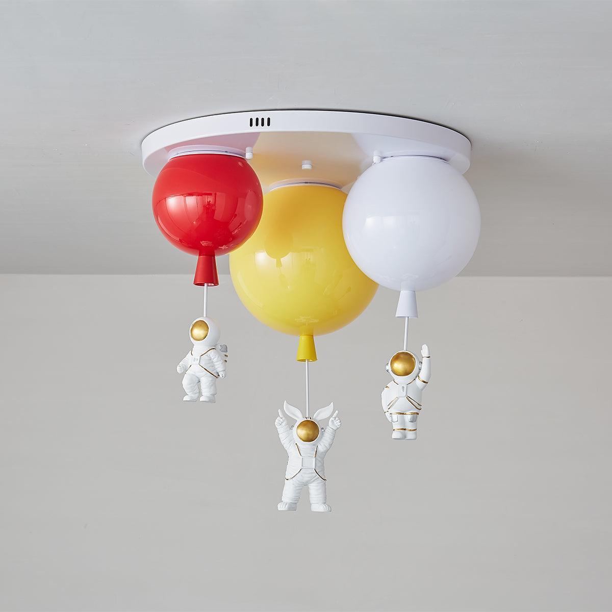 Vomino Ceiling Lamp Astronaut Glossy Balloon for Kid's Room-Neutral Decor