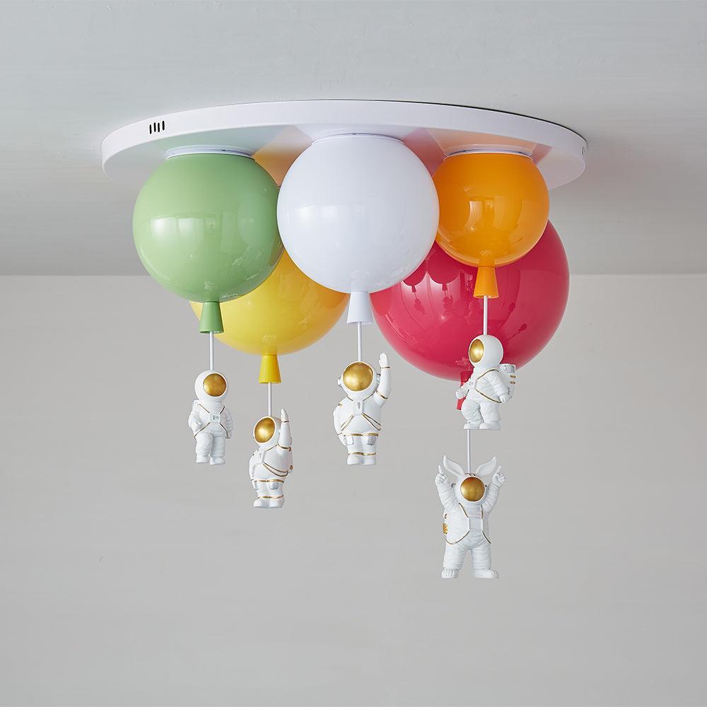 Vomino Ceiling Lamp Astronaut Glossy Balloon for Kid's Room-Neutral Decor