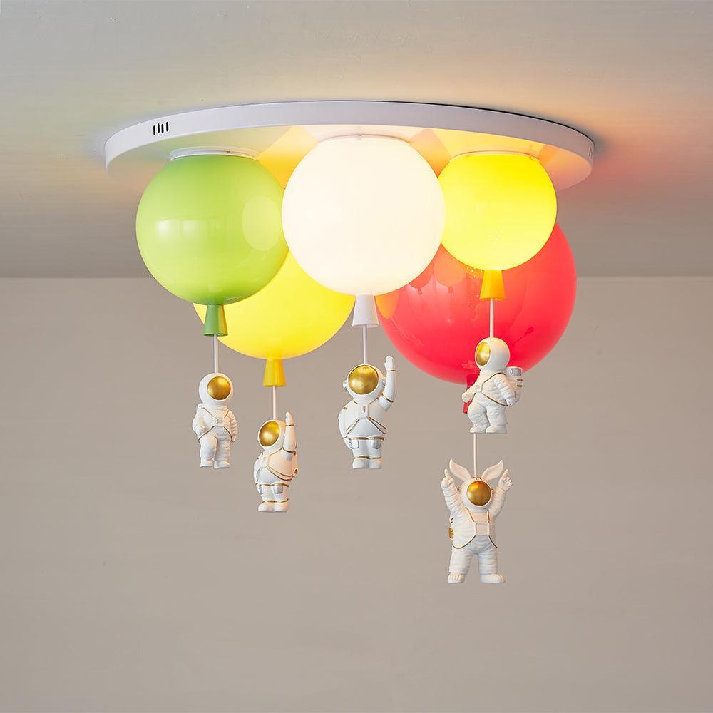 Vomino Ceiling Lamp Astronaut Glossy Balloon for Kid's Room-Neutral Decor